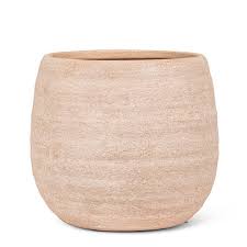 Cache-pot décoratif texture rugueuse beige – 5 po H - 27-SANDY-138-BEIGE