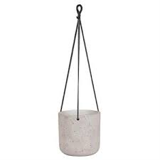 Pot suspendu gris moyen – 6 po