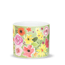 Petit cache-pot floral audacieux – 4,5 po H - 27-FIESTA-PL-SM