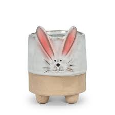 Cache-pot - Grande jardinière lapin avec oreilles – 5,5 po H - 27-CRITTER-821-LG