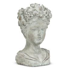Cache-pot - Jardinière femme avec fleurs et fruits – 14 po H - 27-CARMEN-MD