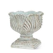 Cache-pot - Jardinière sur piédestal ornée – 7,5 po H - 27-ATHENS-802