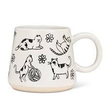 Grande tasse avec chats – 4 po H (17 oz) - 27-ARTISAN-202