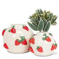 Grand vase rond à fraises – 7 po H - 27-FRUITY-01-LG