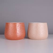 VASE DE CÉRAMIQUE ASSORTI, TERRACOTTA/TAUPE, Ø3½" X 3½",