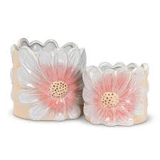 Grand cache-pot marguerite rose – 6 po H - 27-JULIET-LG