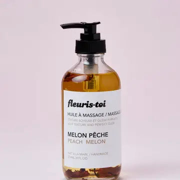 Huile de massage à la pêche et au melon - Fleuris-toi