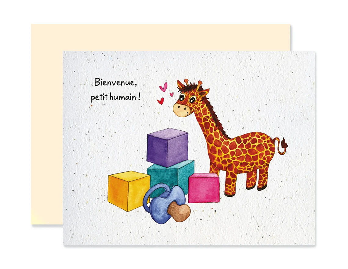 Carte à planter - Bébé girafe - Emmanuelle Langelot - Illustrations