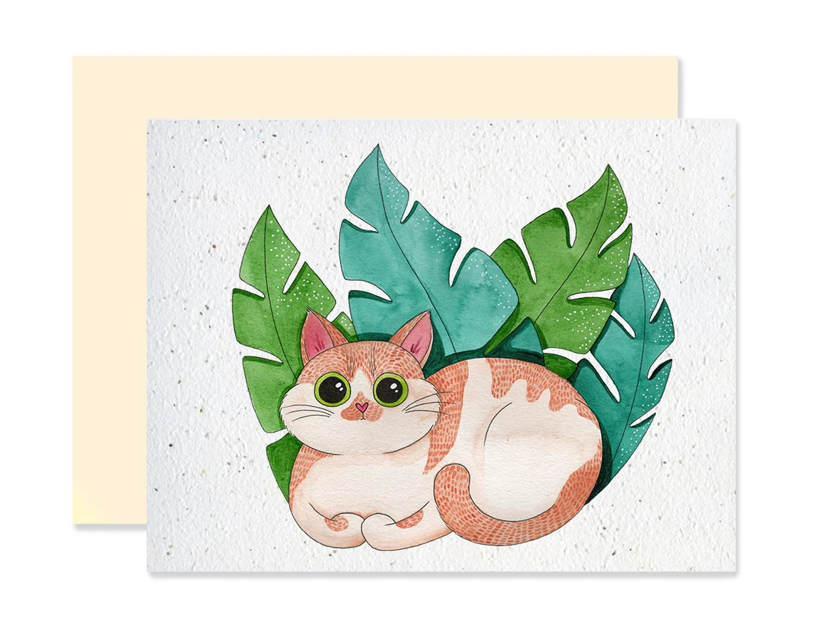 Carte à planter - Chat rebelle - Emmanuelle Langelot - Illustrations