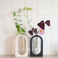 Vase à fleurs hydroponique |en béton - fait à la main
