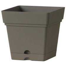 Pot Plast Samba Quadro 18cm/7" Anthracite