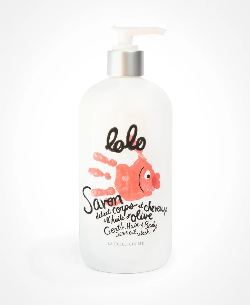 Savon délicat corps et cheveux à l'huile d'olive 250ml - Lolo et moi
