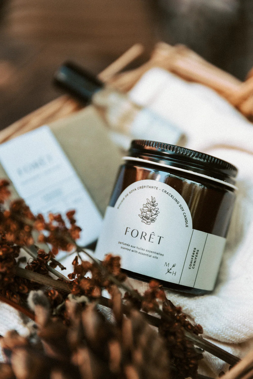 Bougie forêt 100ml - conifères - Les Mauvaises Herbes