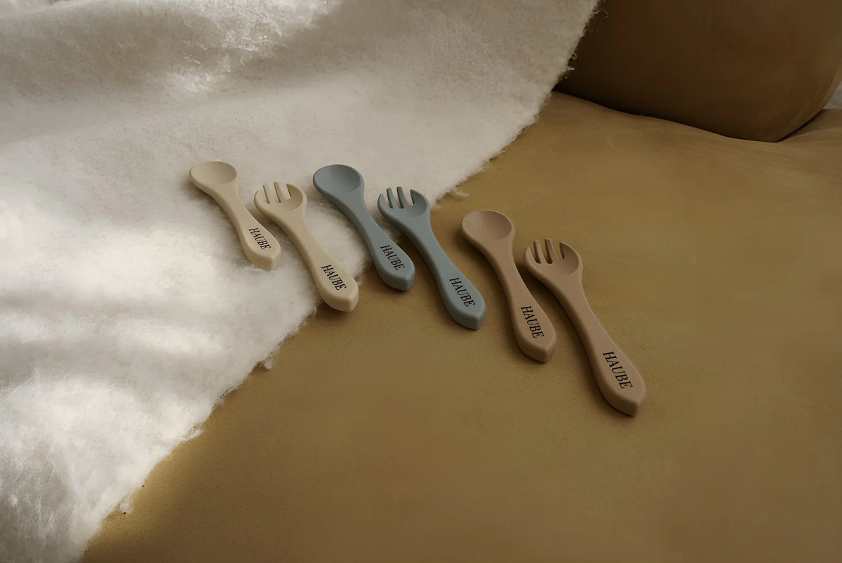 Ustensiles d'alimentation en silicone Caramel - HAUBE